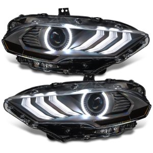 Ford Mustang Headlight Assembly - ORACLE Lighting - Black Series - Dynamic ColorSHIFT - `18-`23